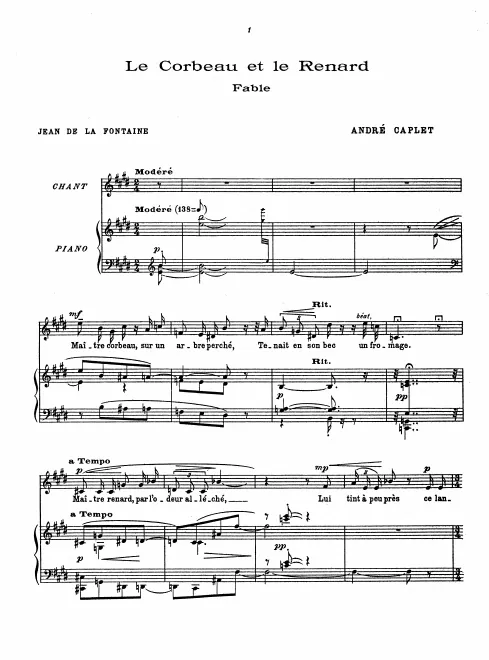 First page of 3 fables de Jean de la Fontaine