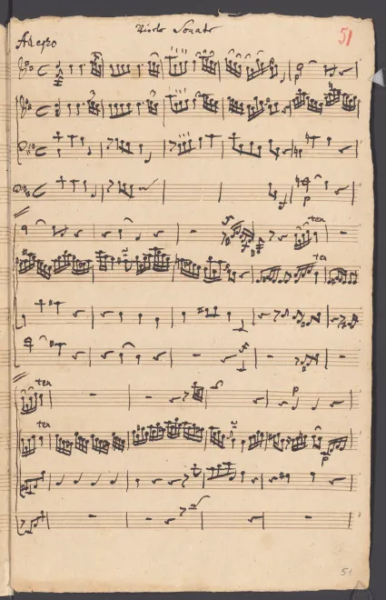 First page of Keyboard Trio in D major