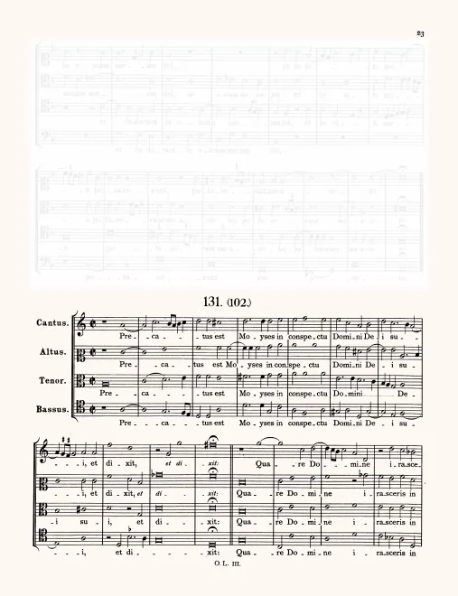 First page of Precatus est Moyses
