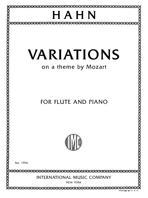 First page of Variations on a Theme by Mozart