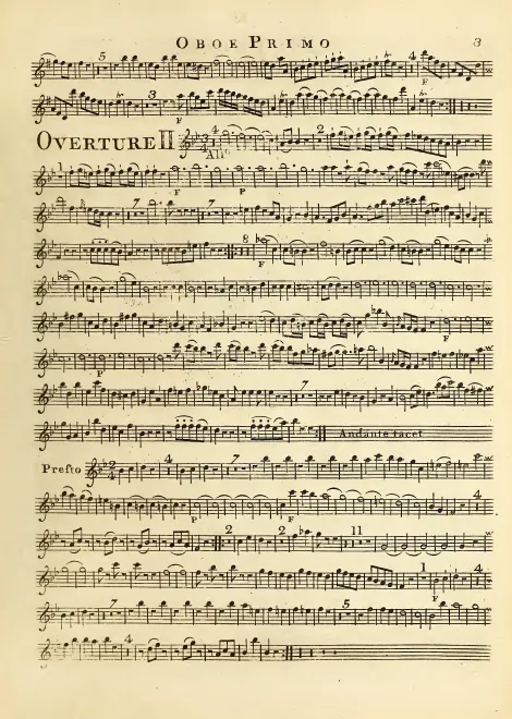 First page of Symphony No.35 in B-flat major