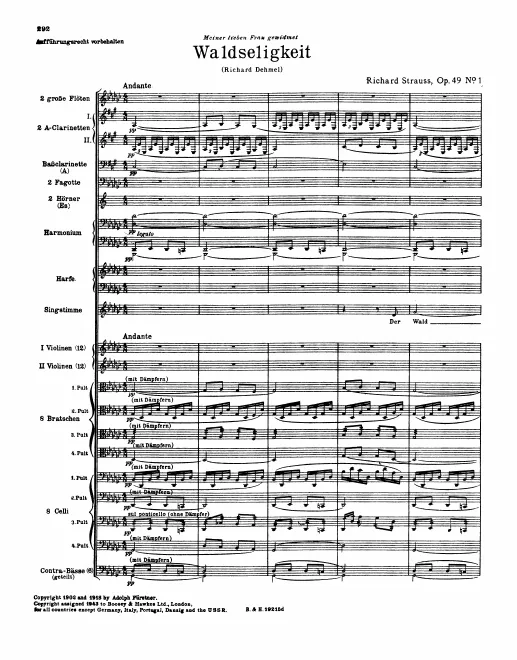 First page of Acht Lieder