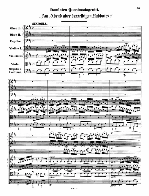 First page of Am Abend aber desselbigen Sabbatas