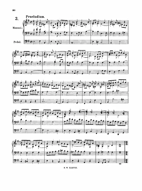 First page of Prelude and Fugue in E minor