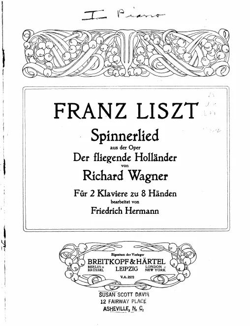 First page of Spinnerlied aus dem Fliegenden Holländer