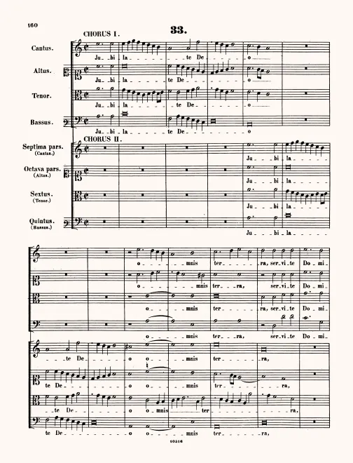 First page of Iubilate Deo omnis terra