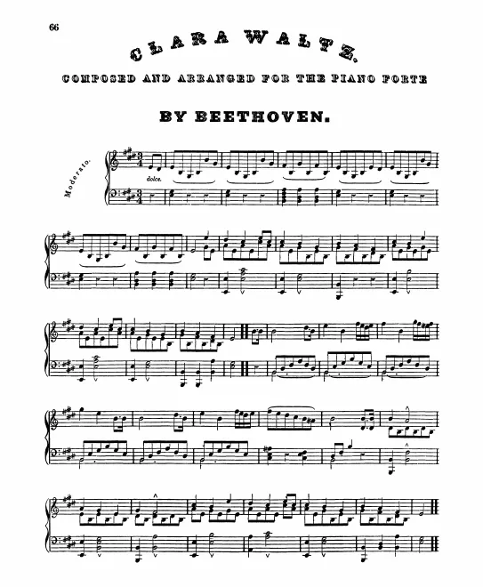 First page of Waltz in E major