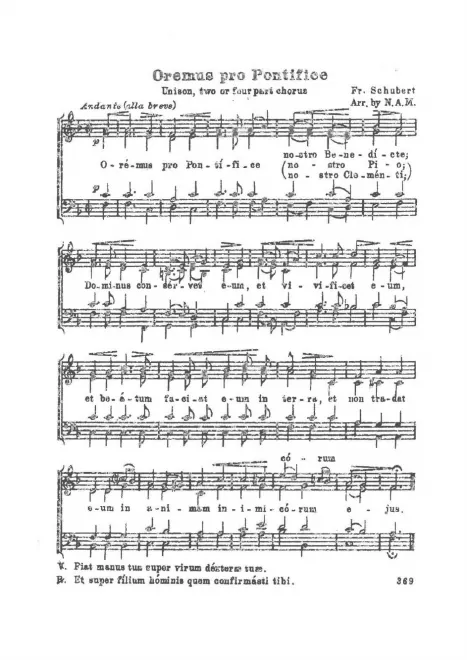 First page of Oremus pro Pontifice