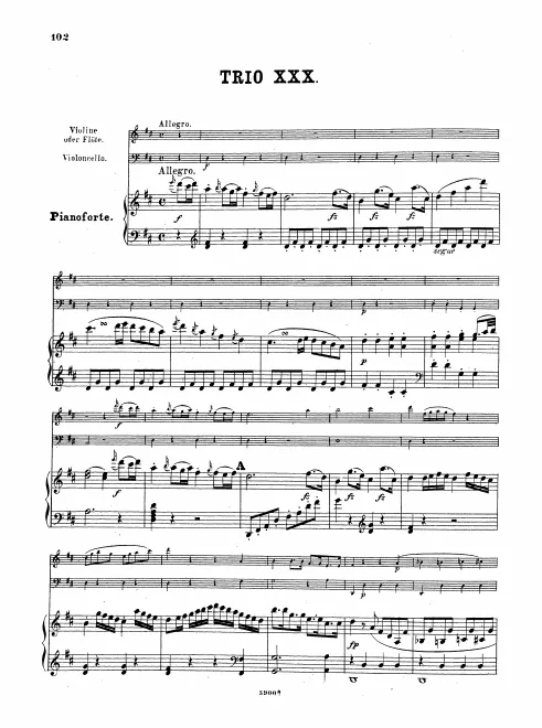 First page of Piano Trio in D major