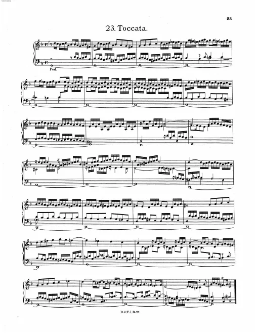First page of Toccata in G minor