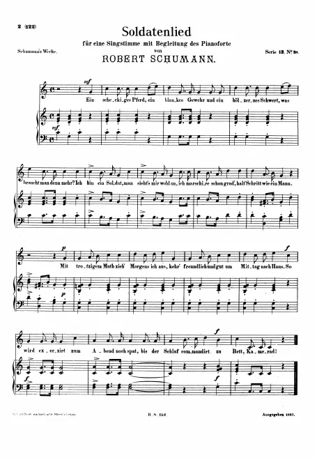 First page of Soldatenlied
