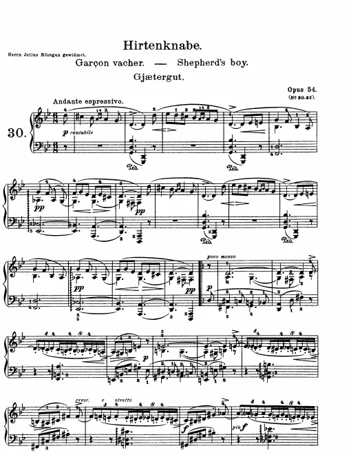 First page of Lyric Pieces