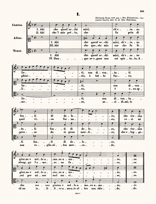 First page of Ahi che quest'occhi