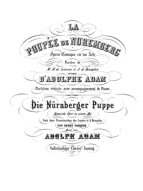 First page of La poupée de Nuremberg