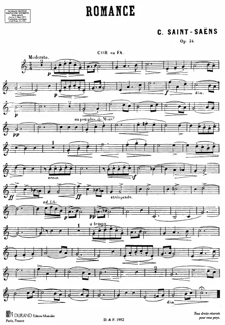 First page of Romance in F major