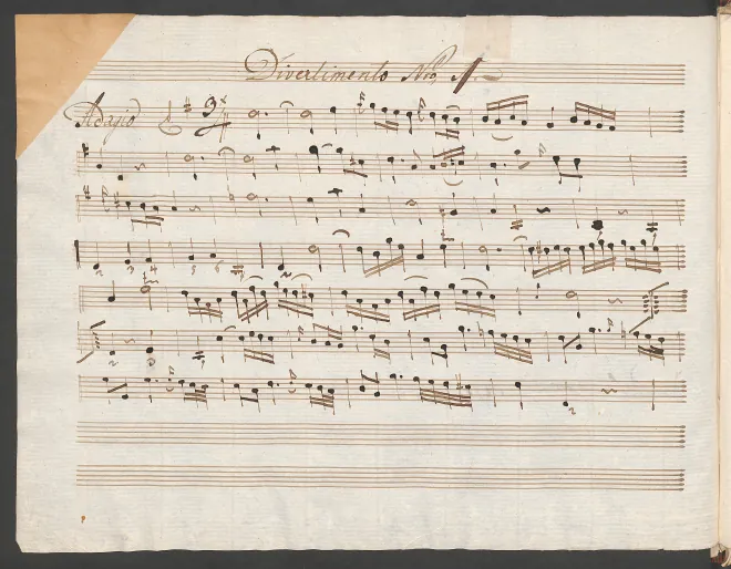 First page of Baryton Trio in G major