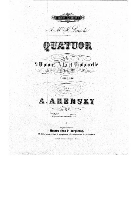 First page of String Quartet No.1
