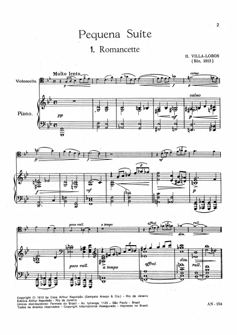 First page of Pequena suíte