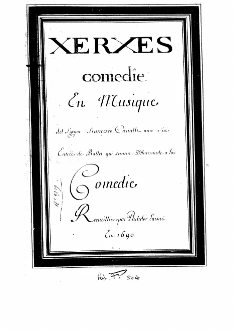 First page of Ballet de Xerces