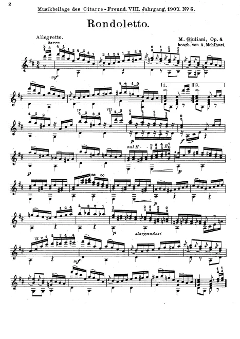 First page of Rondoletto