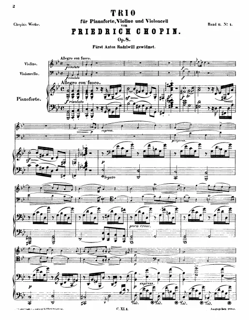First page of Piano Trio