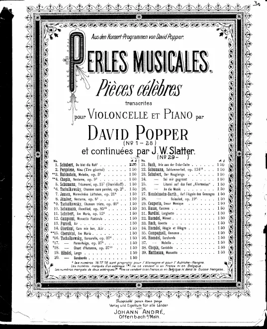 First page of Perles Musicales