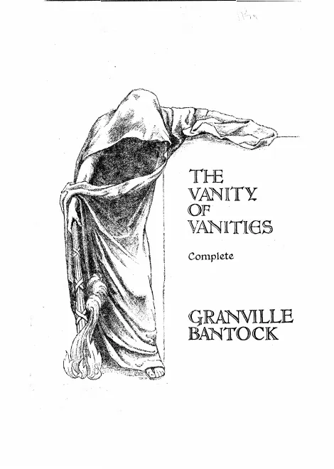 First page of The Vanity of Vanities