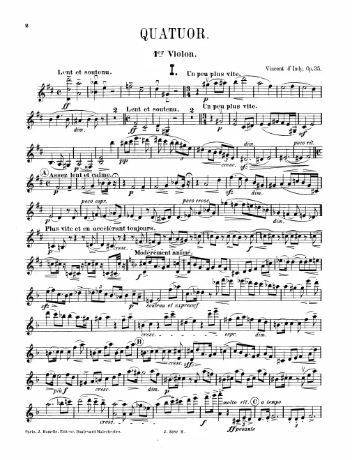 First page of String Quartet No.1