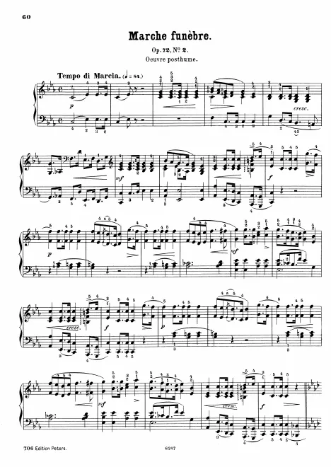First page of Marche funèbre