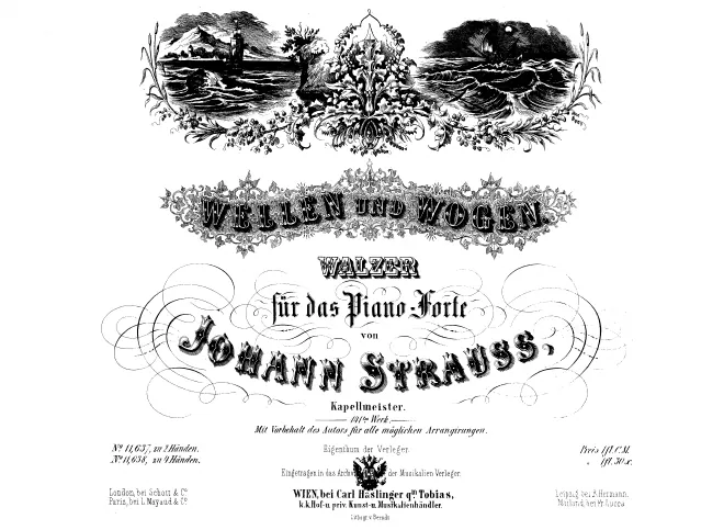 First page of Wellen und Wogen Walzer