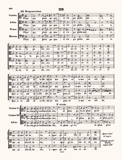 First page of Plange quasi virgo plebs mea
