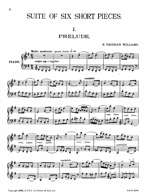 First page of Suite of 6 Short Pieces