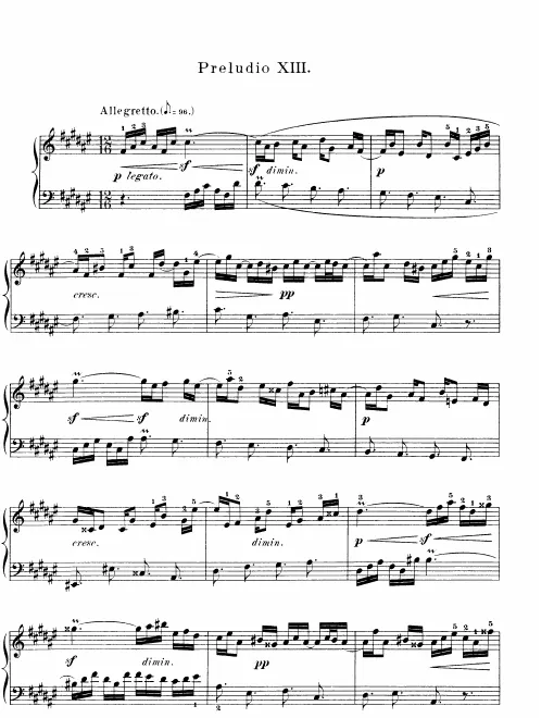 First page of Prelude and Fugue No.13 in F-sharp major