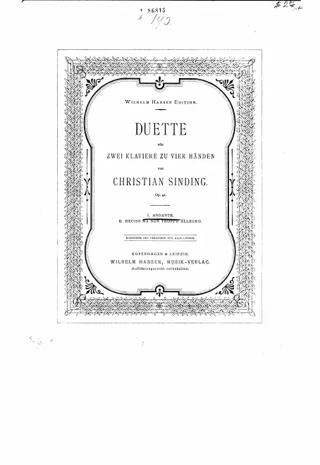 First page of Duette, Op.41
