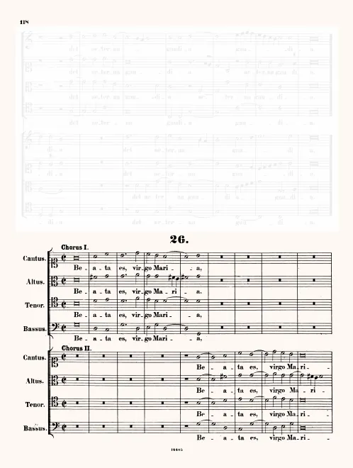 First page of Beata es, virgo Maria