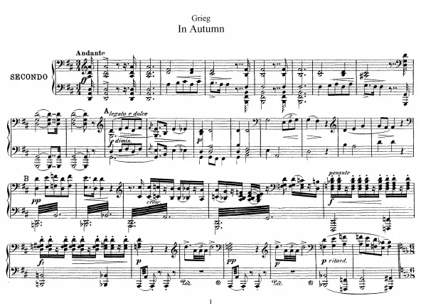 First page of In Autumn