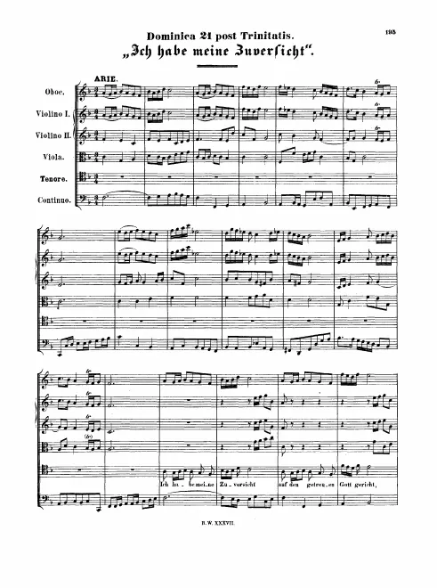 First page of Ich habe meine Zuversicht
