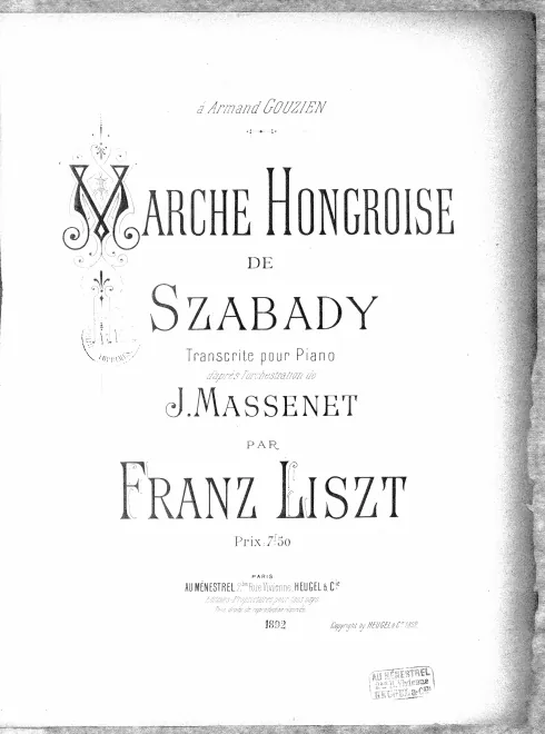 First page of Marche hongroise de Szabady [Szabadi]