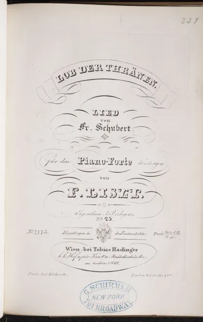First page of Lob der Tränen