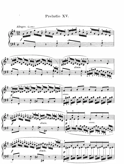 First page of Prelude and Fugue No.15 in G major