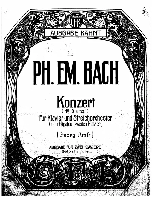 First page of Harpsichord Concerto in A minor