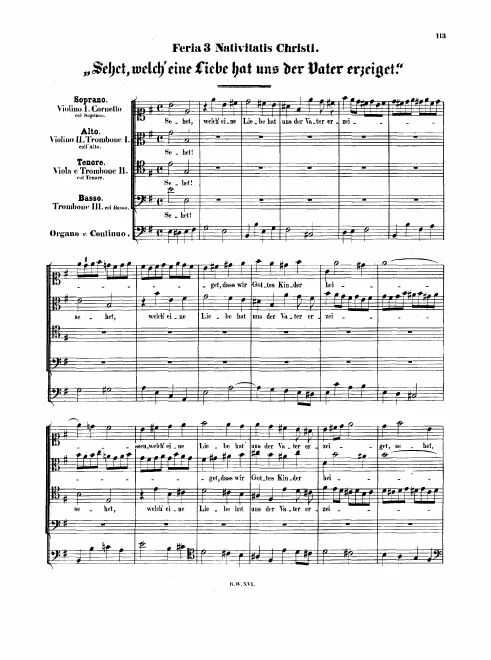 First page of Sehet, welch eine Liebe