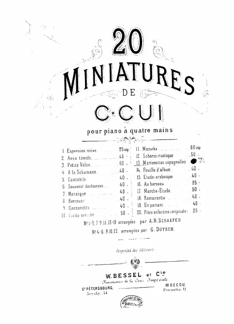 First page of Miniatures