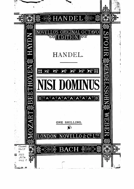 First page of Nisi Dominus