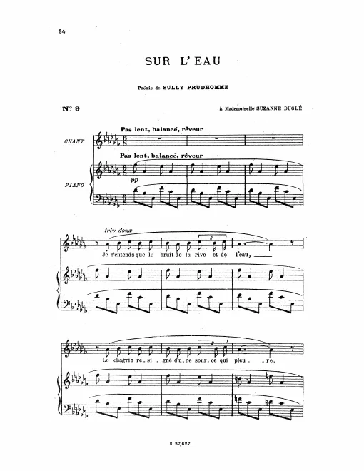First page of Sur l'eau