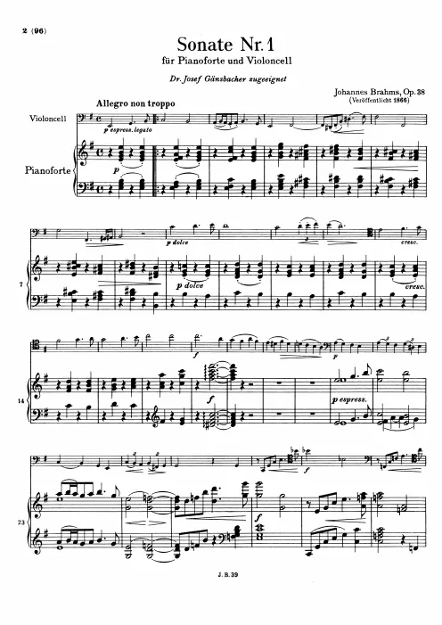 First page of Cello Sonata No.1