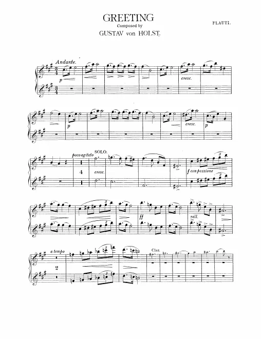 First page of Greeting