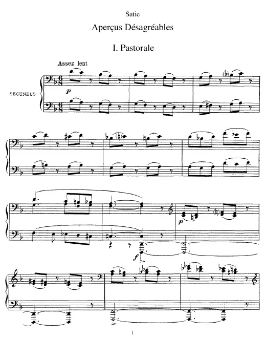 First page of Aperçus désagréables