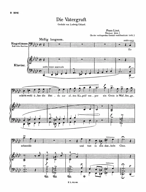 First page of Die Vätergruft