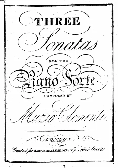 First page of Three Piano Sonatas